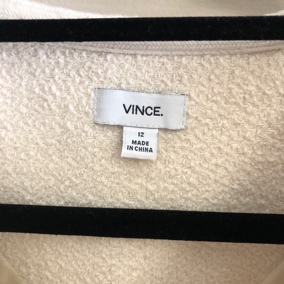 Vince Ivory Open Front Tweed Boucle Jacket Blazer - Picture 4 of 4